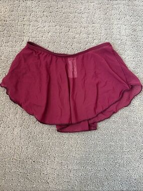 Wear Moi Burgundy Pull On Girls Ballet Skirt Size 4|8